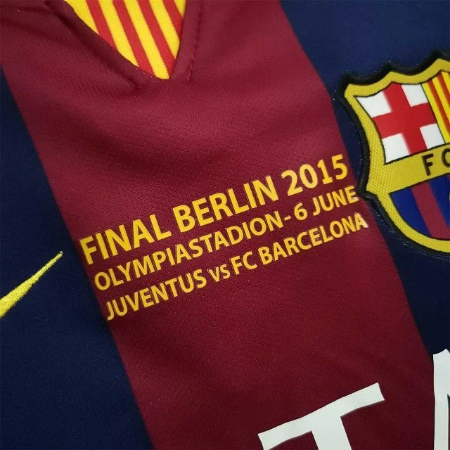 Barcelona 2014/15 Champions League Winning Jersey Tag 1