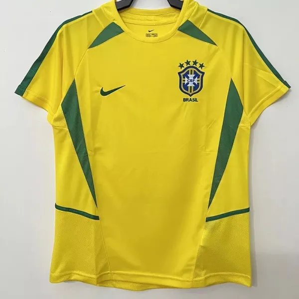 Brazil 2002 Home Jersey Front Brazil 2002 Home Jersey Front