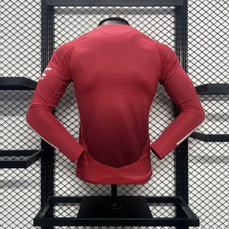 Manchester United 2024/25 Home Jersey Long Sleeves Back Manchester United 2024/25 Home Jersey Long Sleeves Back