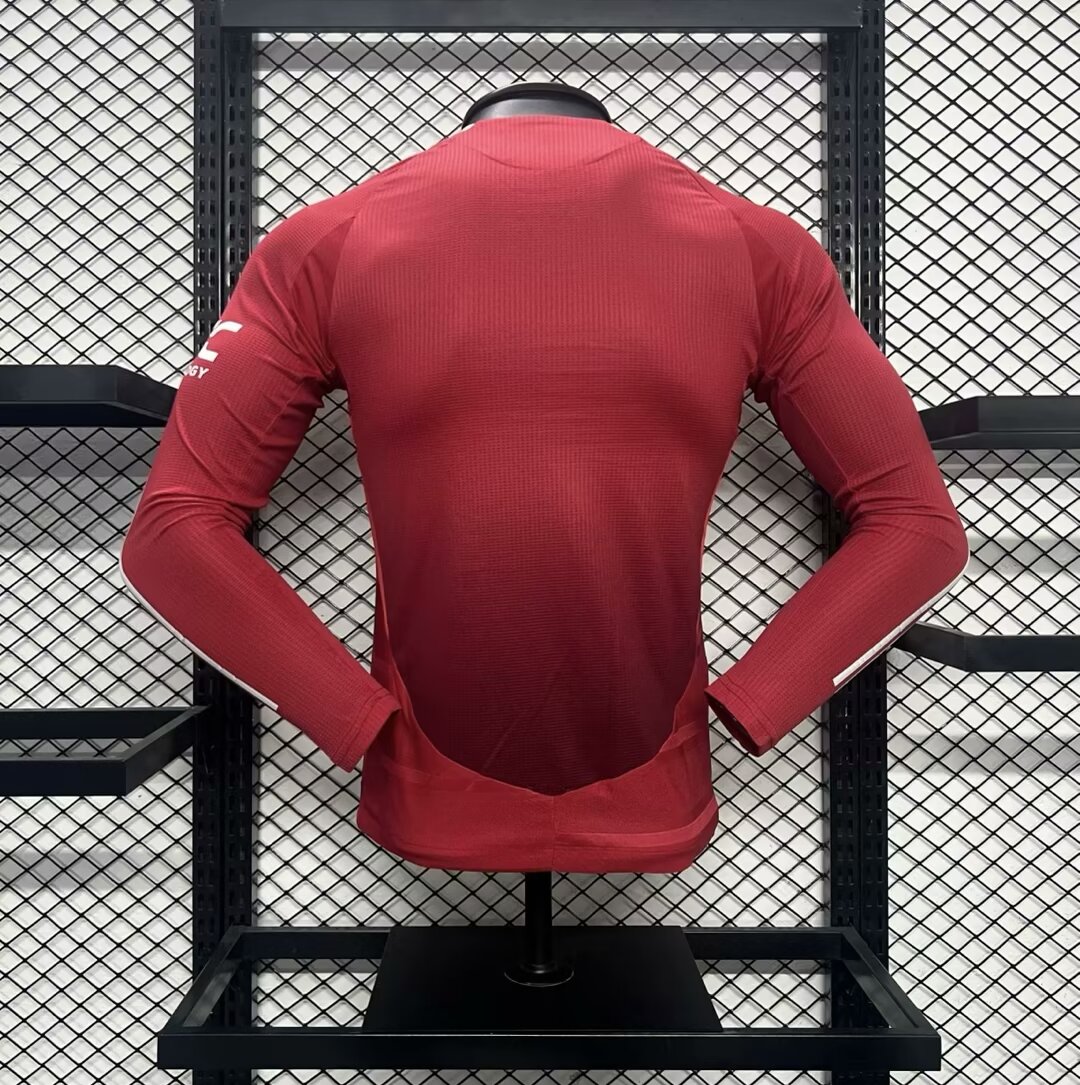 Manchester United 2024/25 Home Jersey Long Sleeves Back Manchester United 2024/25 Home Jersey Long Sleeves Back