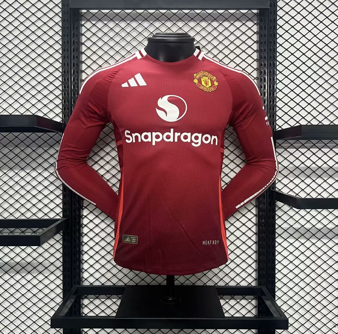 Manchester United 2024/25 Home Jersey Long Sleeves Front
