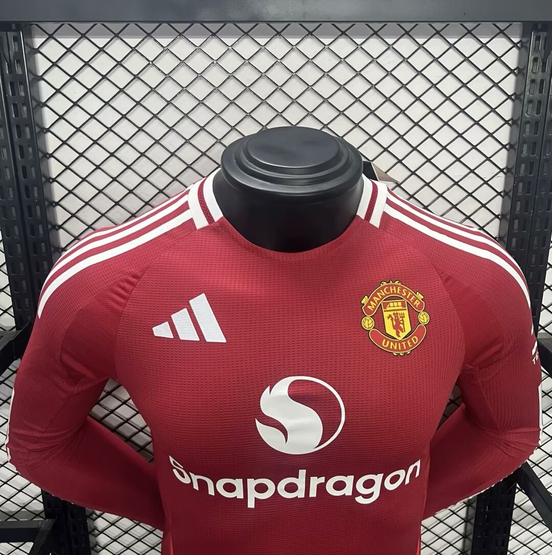 Manchester United 2024/25 Home Jersey Long Sleeves Tag 1