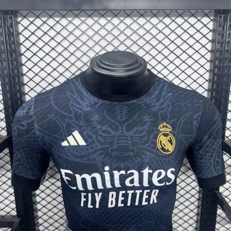 Real Madrid 2024/25 Dark Blue & White Dragon Jersey