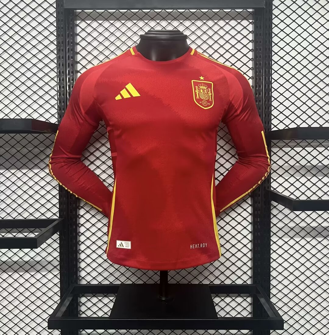 Spain 2024 Home Jersey Long Sleeves