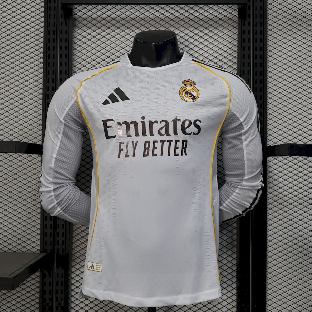Real Madrid 2025/26 Home Jersey Long Sleeves