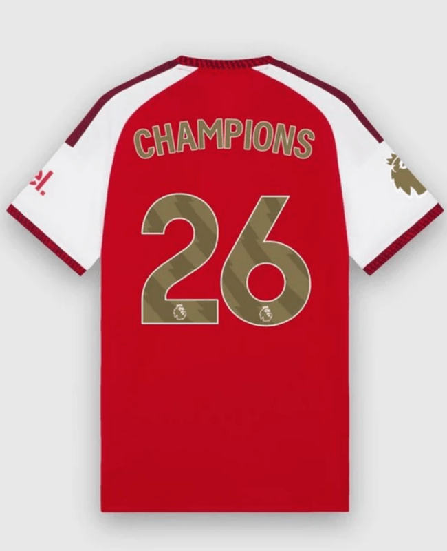 Arsenal 2026-27 Home Jersey Back Gold Arsenal 2026-27 Home Jersey Back Gold