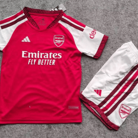 Arsenal 2026- 27 Home Jersey Kids Kit - Front 1 Arsenal 2026- 27 Home Jersey Kids Kit - Front 1