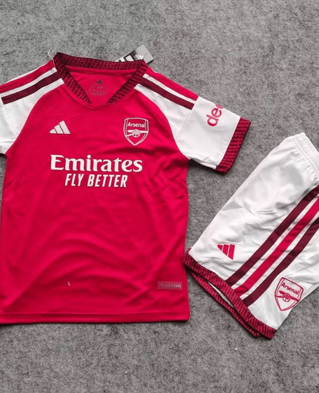Arsenal 2026- 27 Home Jersey Kids Kit - Front 1