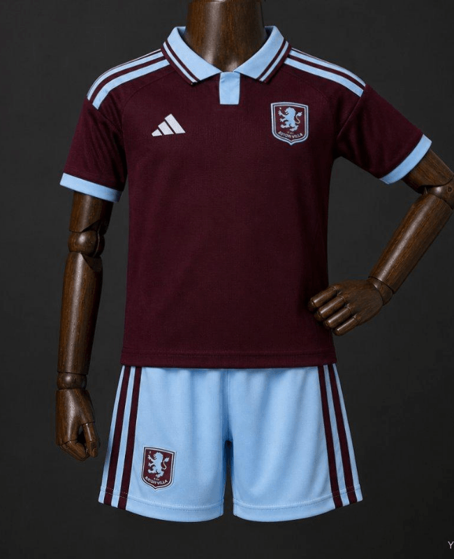 Aston Villa 202627 Home Jersey Kids Kit - Front