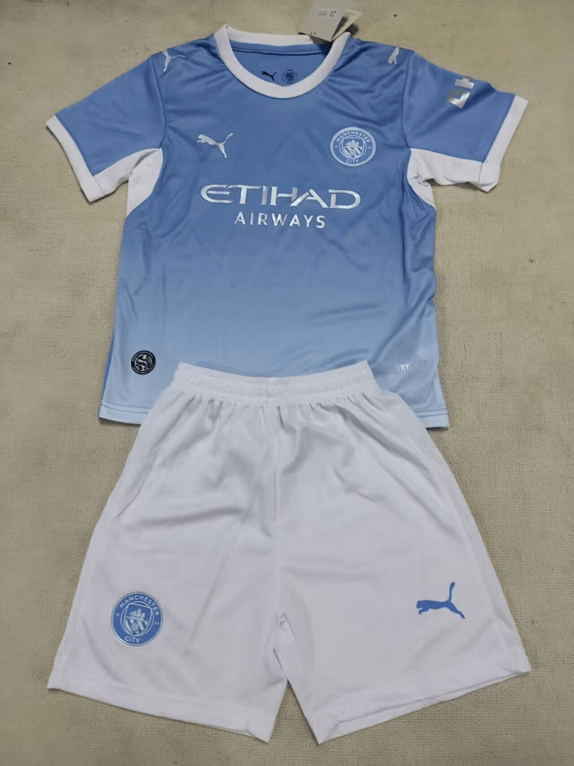 Manchester City 202627 Home Jersey Kids Kit