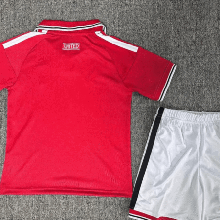 Manchester United 202627 Home Jersey Kids Kit Back Manchester United 202627 Home Jersey Kids Kit Back