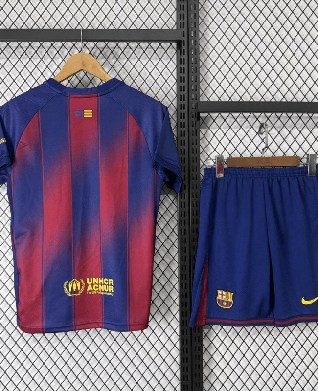 Barcelona 202627 Home Jersey Kids Kit Back