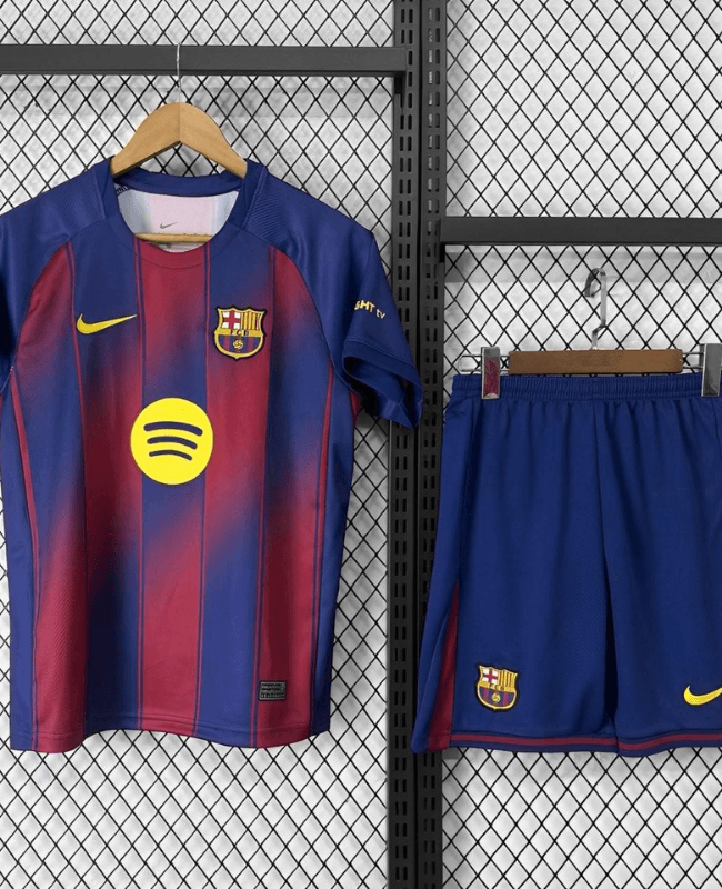 Barcelona 202627 Home Jersey Kids Kit Front